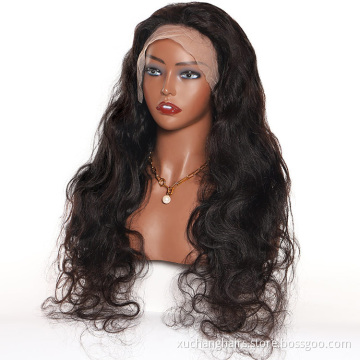 rambut palsu rambut borong manusia untuk wanita hitam 18 inci vendor 150% ketumpatan dara renda depan rambut palsu rambut renda rambut manusia